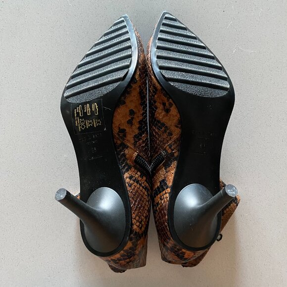 Rag & Bone Beha Moto Stiletto Bootie - Snakeskin - Golden Brown - Picture 4 of 10